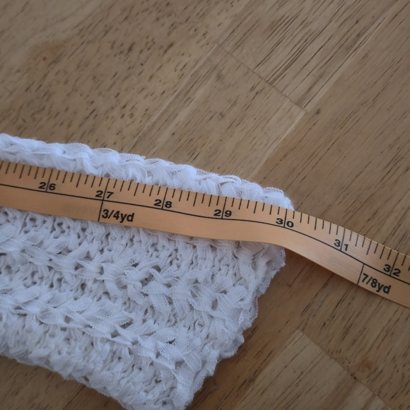 Unbranded Sz M/L White Open Knit Waterfall Cardigan Coastal Boho Ethereal Layer - Picture 15 of 15